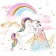  Unicorn Rainbow Wall Stickers for Kids