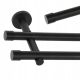 Ready-made curtain rods Double curtain rod 19 mm + 19 mm 150 cm