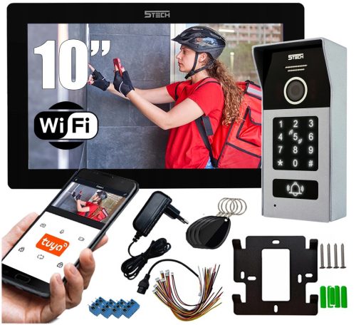 2-wire video intercom 5TECH TWIN MONITOR WIFI CODE + KEYCHAIN ATLO-501B/BK