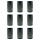 Food container Emcor Packaging plastic container 1500 ml transparent anthracite 9 pcs.