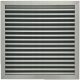 Ventilation grille with louvre grille Raczak, silver