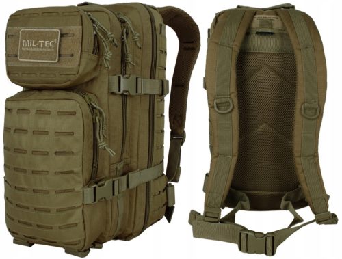 Compact 20L Mil-Tec Assault Tactical Backpack in Coyote Tan with Molle Compatibility