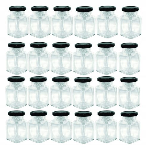 Food Container Glass Jar for Spices 120 ml, 24 pcs. Closures 55