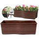  Form-Plastic flowerpot 58.5 cm x 29 x 20 cm, plastic in brown and beige tones