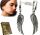  Earrings SILVER 925 ANGEL WINGS Hanging