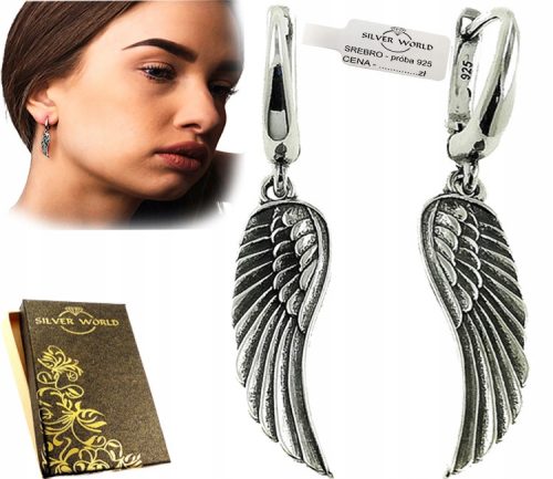  Earrings SILVER 925 ANGEL WINGS Hanging