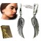  Earrings SILVER 925 ANGEL WINGS Hanging