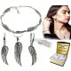  ANGEL WINGS SILVER JEWELRY SET + ENGRAVING