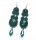  Bottle green soutache earrings wedding