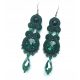  Bottle green soutache earrings wedding