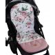  Rose-colored stroller insert with waterproof footrest