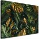 Images au mur, tableau sur toile, feuilles tropicales dorées 100x70 1