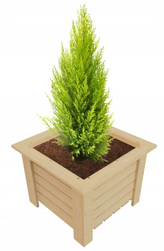  GoodFreshDecor flowerpot 40 cm x 40 x 30 cm natural wood