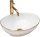 Rea oval countertop washbasin without overflow