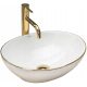 Rea oval countertop washbasin without overflow