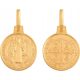  Gold medal 585 with the image of St. Benedict 2.00 baptism communion 14k