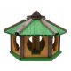  Large green standing wooden birdhouse KW52, Polish manufacturer