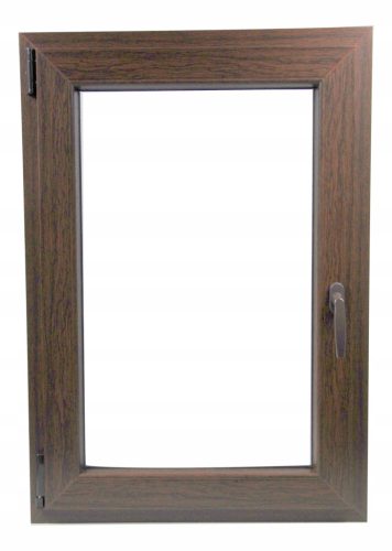 PVC WINDOW 80 X 100 / 800 x 1000 RU/L 2 x C. OAK