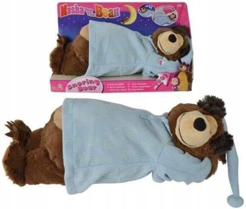  Masha and Mischa the Snoring Bear, Interactive Mascot, 40 cm