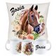 Cool, funny gadgets set pillow + mug HORSE HORSES + YOUR NAME N1