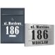 Letterbox VERDA Letterbox Grey tones + House number print_com 30 x 20 cm