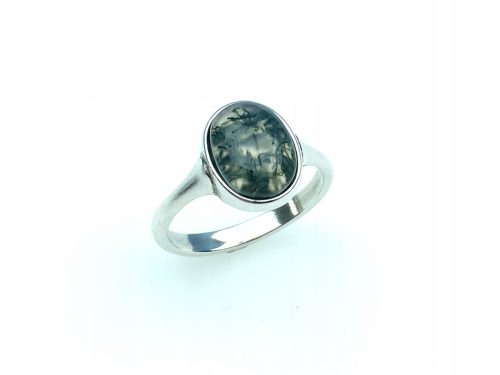  Silver ring stone moss agate sizes