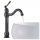 Ari Retro black floor standing basin mixer