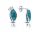  Silver stud earrings with turquoise 925