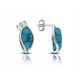  Silver stud earrings with turquoise 925