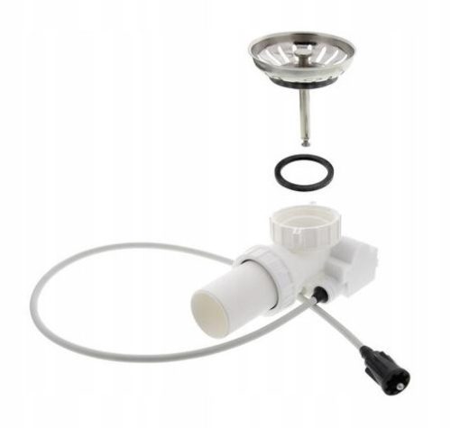  Round automatic stopper with overflow Blanco white