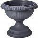  Form-Plastic flowerpot, 36 cm x 41 x 36 cm, diameter 41 cm, plastic shades in grey and silver