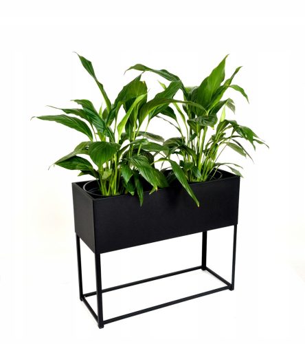 Pots and planters for outdoor and garden Palazzo Decor Flowerpot 55 cm x 21 x 35 cm White Metal