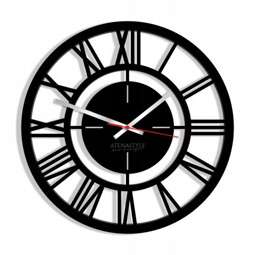 Clock for home ATENASTYLE wall clock black 30cm