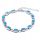  Silver Bracelet with Zircons and Opal