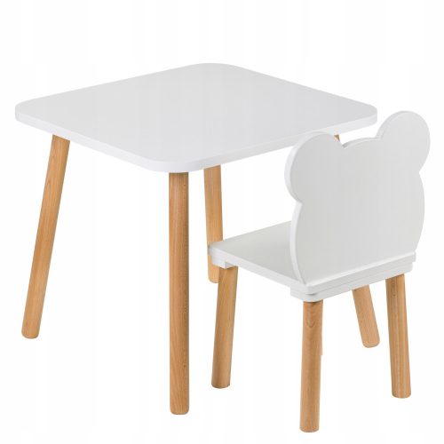  CHILDREN'S FURNITURE SET, TABLE 50x50 AND BEAR CHAIR