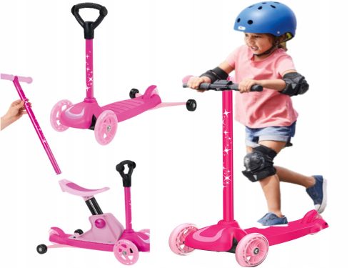  Three-wheeled scooter with seat 4 in 1, max. 50 kg