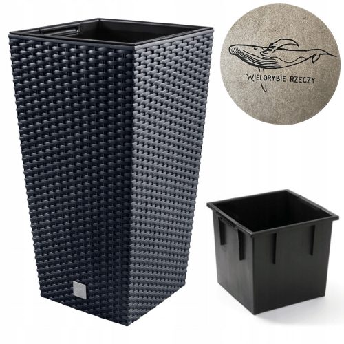  Prosperplast flowerpot 22.5 cm x 22.5 x 42 cm plastic black