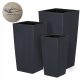  Prosperplast flowerpot 24 cm x 24 x 45 cm, black plastic