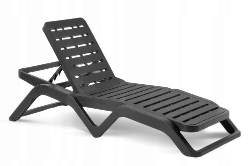 Sun loungers and garden and terrace Progarden deck chair, black plastic