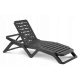 Sun loungers and garden and terrace Progarden deck chair, black plastic