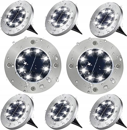 Garden lamps stuck in the ground DDK solar lamp, silver, 13 cm, 8 pieces.