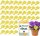  YELLOW Hanging Stickers for Flowers, Earthworms, 48 Pieces