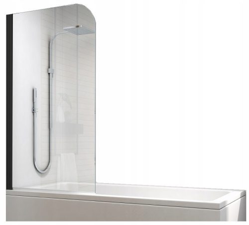 Series one-piece bathtub partition 80 x 140 cm transparent