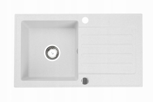 Brenor single bowl sink, white granite