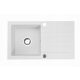Brenor single bowl sink, white granite