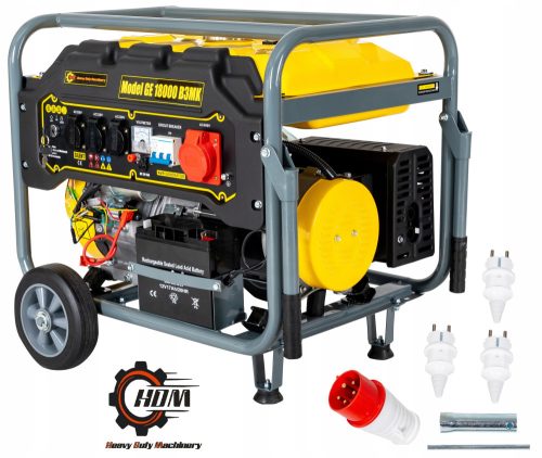 Portable three-phase petrol generator HDM 13300 W