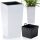  Prosperplast flowerpot, 29.5 cm x 29.5 x 55 cm, diameter 29.5 cm, plastic in grey and silver tones