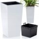  Prosperplast flowerpot, 29.5 cm x 29.5 x 55 cm, diameter 29.5 cm, plastic in grey and silver tones