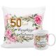  Mug cushion 50th birthday set birthday boy birthday boy as a gift