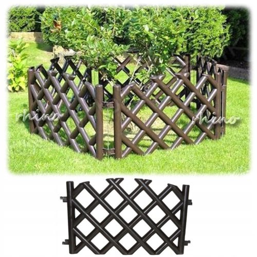 Garden fence BJ plastic 350 x 42 cm brown